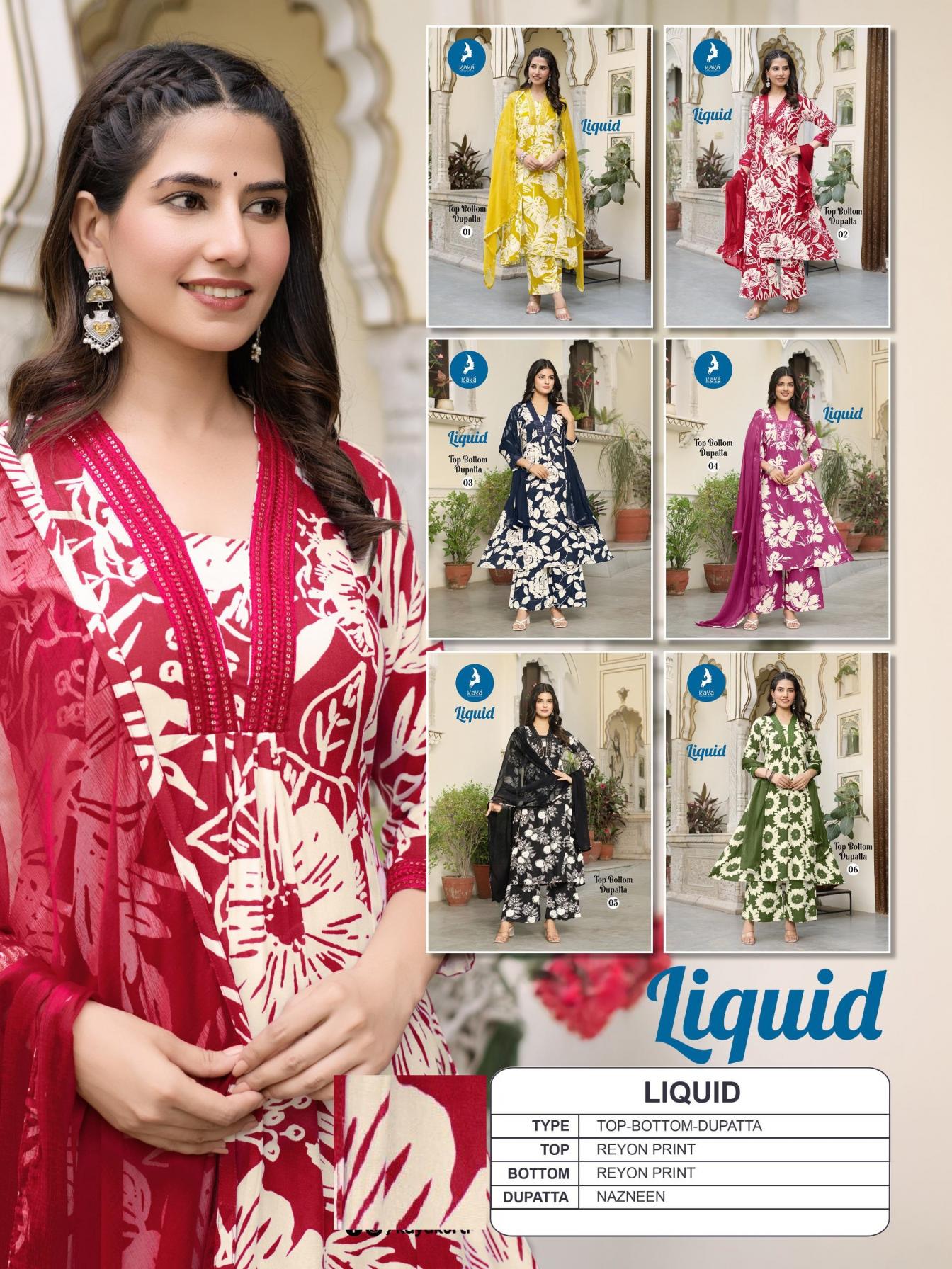 KAYA LAUNCH LIQUID RAYON READYMADE STYLISH BIG SIZE SALWAR KAMEEZ