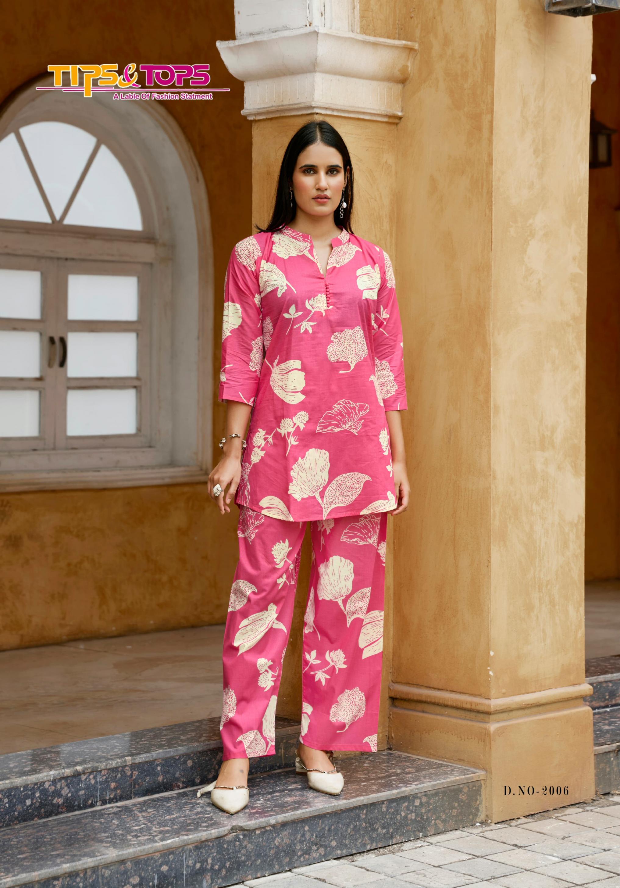 COTTON TRENDS VOL 2 BY TIPS AND TOPS TRENDY STITCHED CO-ORD SET FOR WOMEN