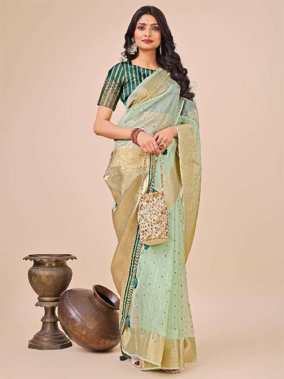 ASTITA FLORANCE WHOLESALE ORGANZA FANCY UNIQUE COLORS COMBINATION SAREES