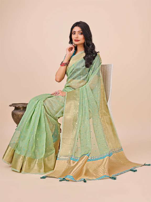 ASTITA FLORANCE WHOLESALE ORGANZA FANCY UNIQUE COLORS COMBINATION SAREES