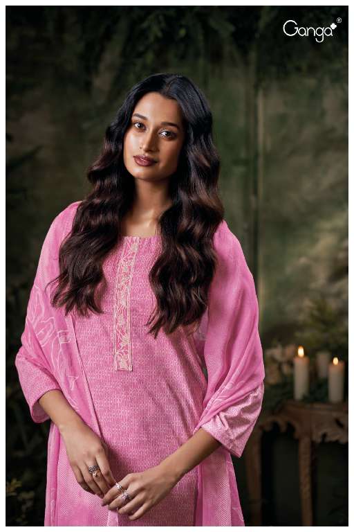 GANGA DELIA S3575 WHOLESALE PURE COTTON PRINTED WITH EMBROIDERY WORK SEMI STITCHED SALWAR KAMEEZ