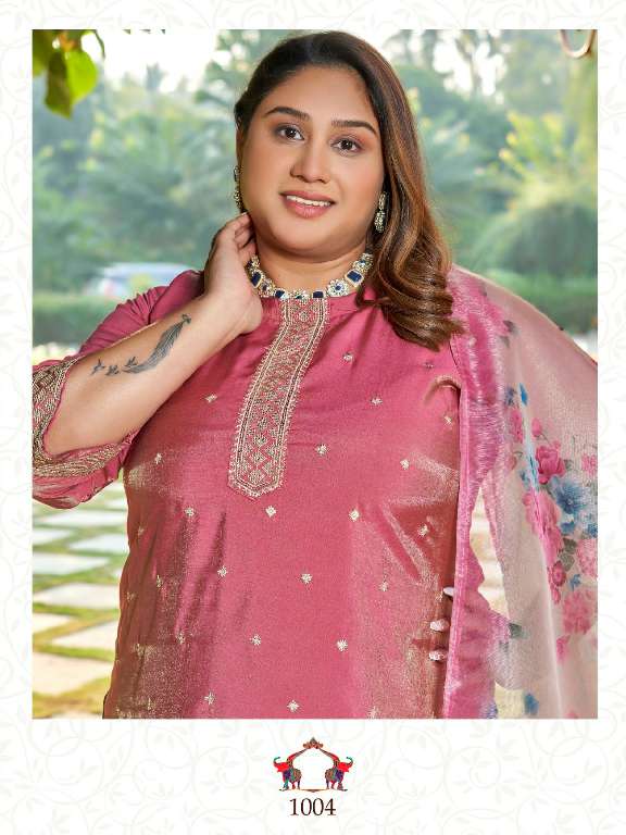 AANCHI PLUS VERNA WHOLESALE ROMAN SHIMMER BIG SIZE STRAIGHT SALWAR SUITS COMBO