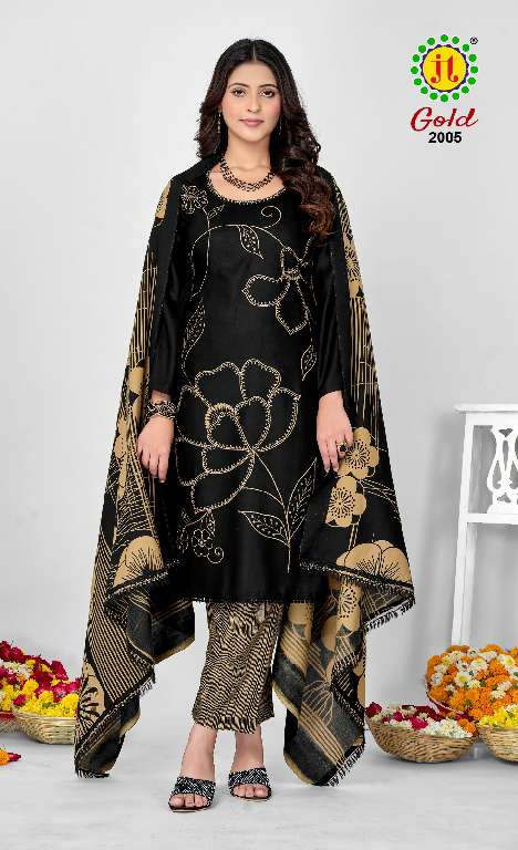 Jt Gold Vol 2 Rayon Embroidery Work Dress Material Collection