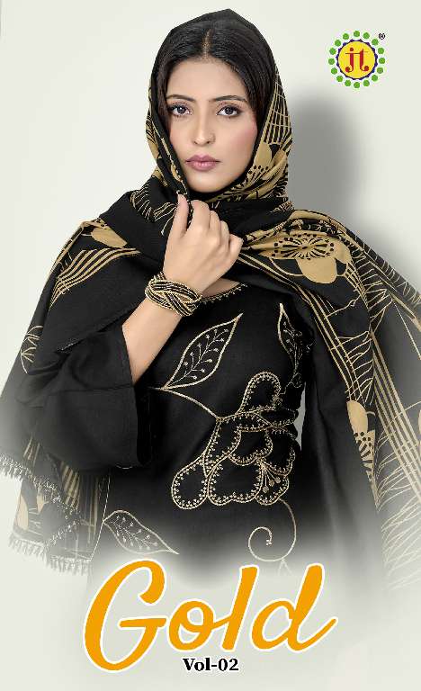 Jt Gold Vol 2 Rayon Embroidery Work Dress Material Collection