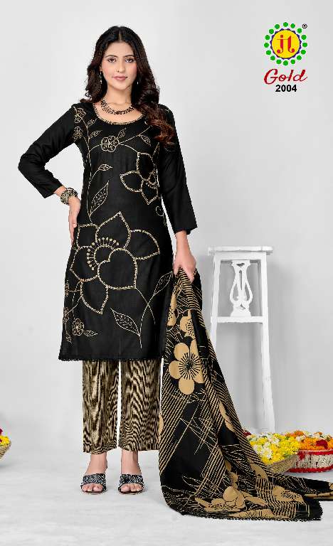Jt Gold Vol 2 Rayon Embroidery Work Dress Material Collection