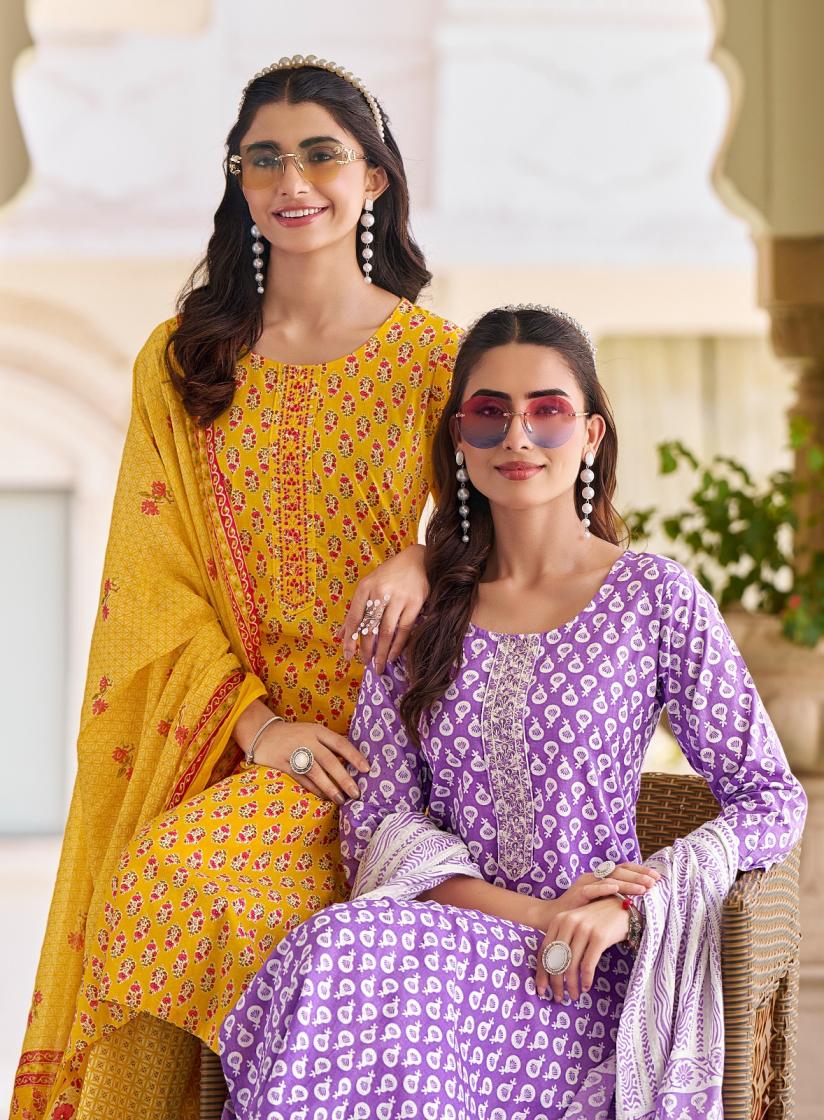 COTTON FAB VOL 5 BY RADHIKA LIFESTYLE COTTON PRINT CASUAL FULL STITCH BIG SIZE SALWAR SUIT