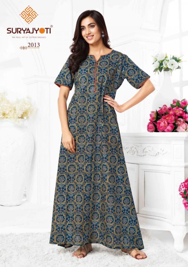 PEARL VOL 2 BY SURYAJYOTI COTTON COMFORTABLE FULLY STITCH NIGHTY FOR WOMENS
