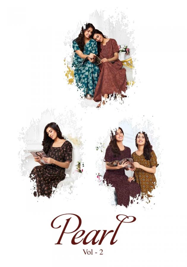 PEARL VOL 2 BY SURYAJYOTI COTTON COMFORTABLE FULLY STITCH NIGHTY FOR WOMENS