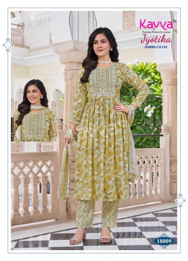 JYOTI VOL 18 BY KAVYA DISPLAYS STITCH DRESSES WITH BOTTOM AND DUPATTA