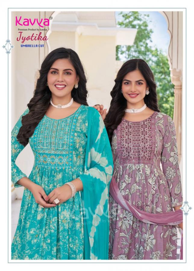 JYOTI VOL 18 BY KAVYA DISPLAYS STITCH DRESSES WITH BOTTOM AND DUPATTA
