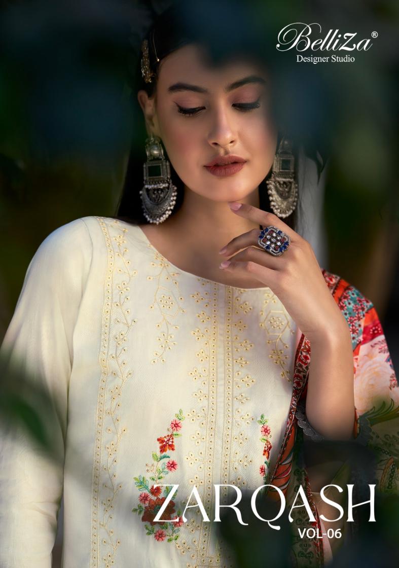 ZARQASH VOL 6 BY BELLIZA DISPLAYS RICH LOOK DRESS