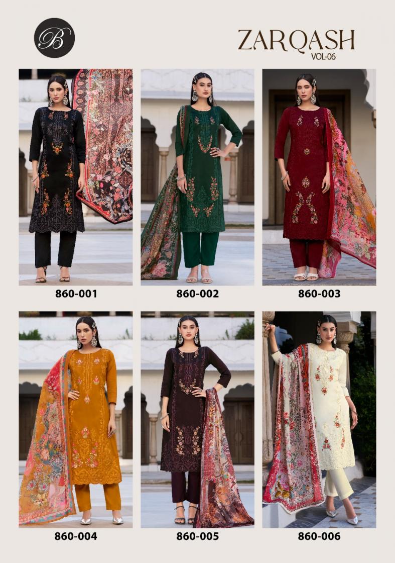 ZARQASH VOL 6 BY BELLIZA DISPLAYS RICH LOOK DRESS