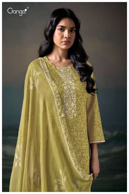 GANGA SAARYA S3651 WHOLESALE PREMIUM COTTON PRINTED WITH EMBROIDERY WORK FASHIONABLE SALWAR SUITS