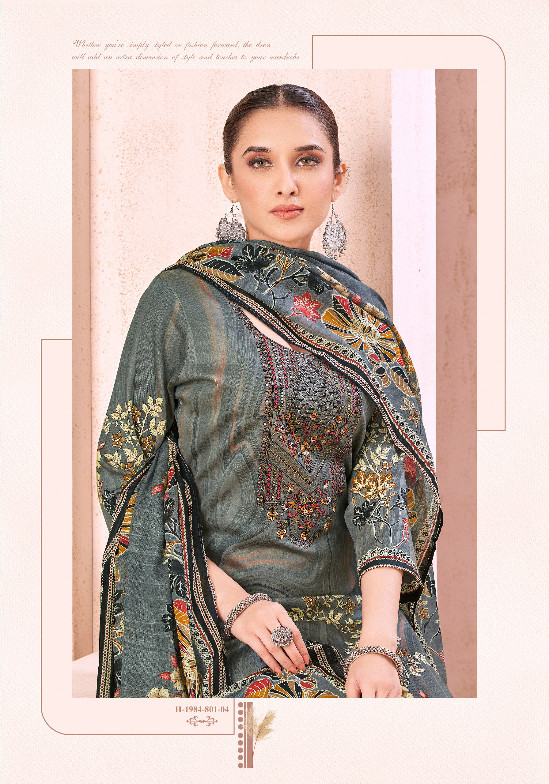 HARSHIT FASHION FARHEEN WHOLESALE PURE JAM COTTON PRINT WITH FANCY EMBROIDERY CLASSIC DRESS MATERIAL