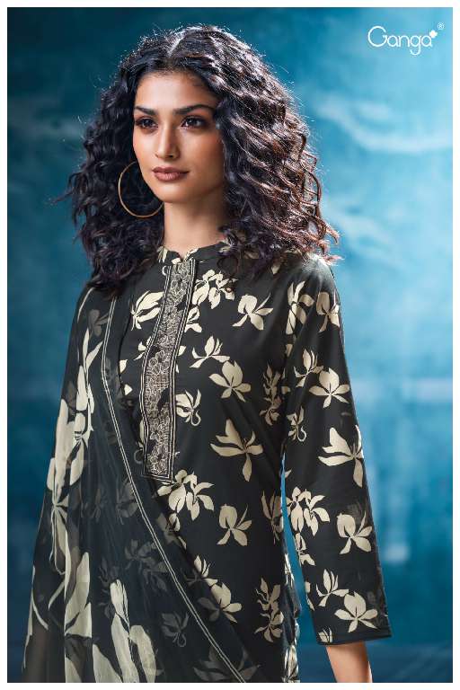 GANGA MRITSA S3581 WHOLESALE COTTO N PRINTED WITH HEAVY WORK CLASSY SALWAR KAMEEZ