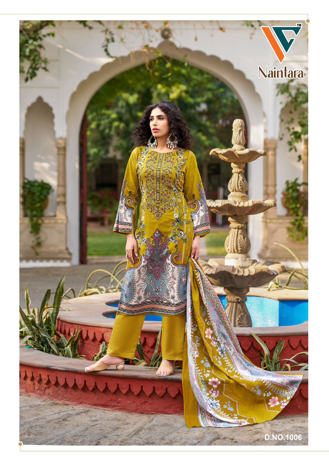VANDANA CREATION NAINTARA WHOLESALE PURE CAMBRIC COTTON PRINT WITH WORK PAKISTANI STYLE SUITS