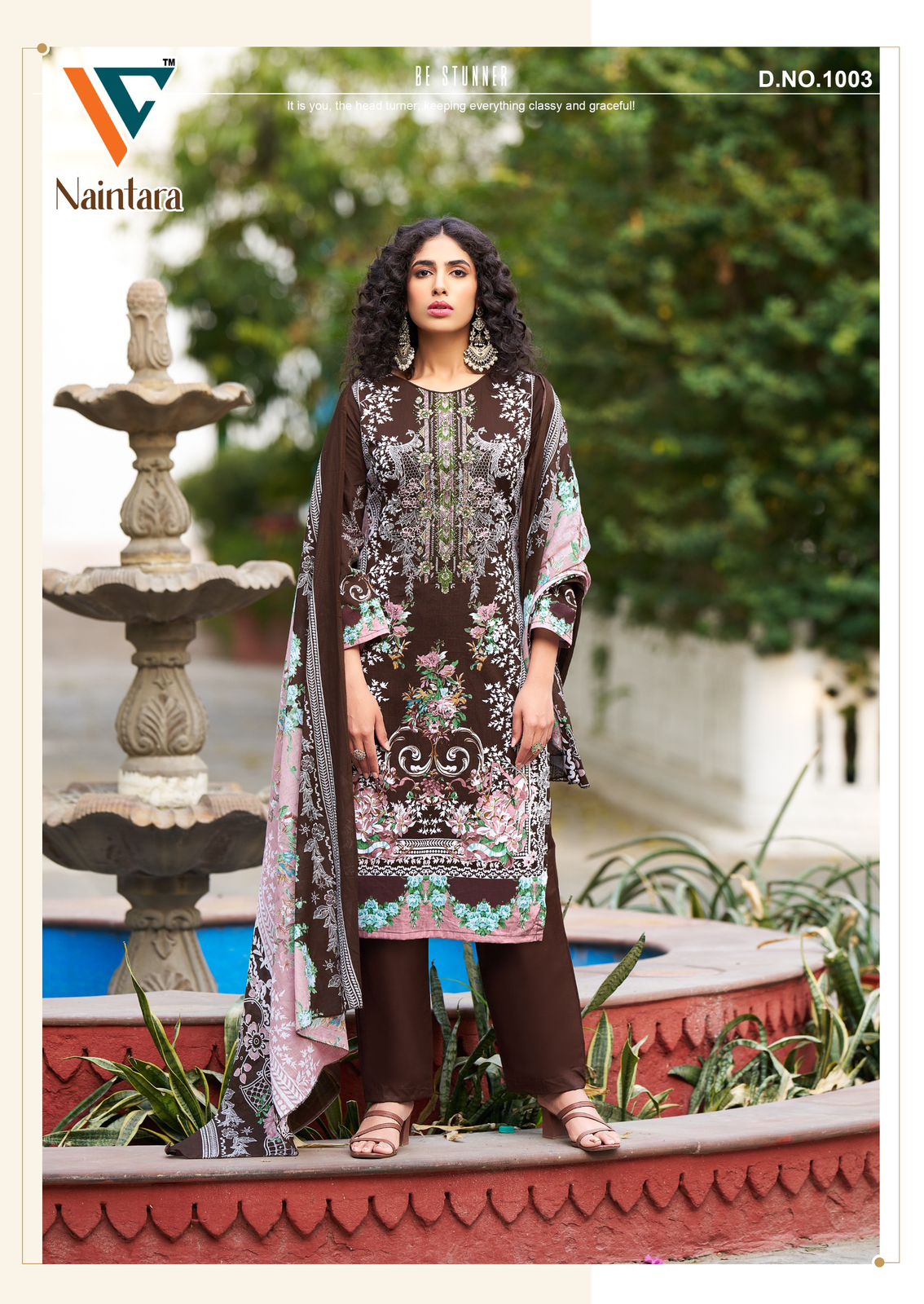 VANDANA CREATION NAINTARA WHOLESALE PURE CAMBRIC COTTON PRINT WITH WORK PAKISTANI STYLE SUITS
