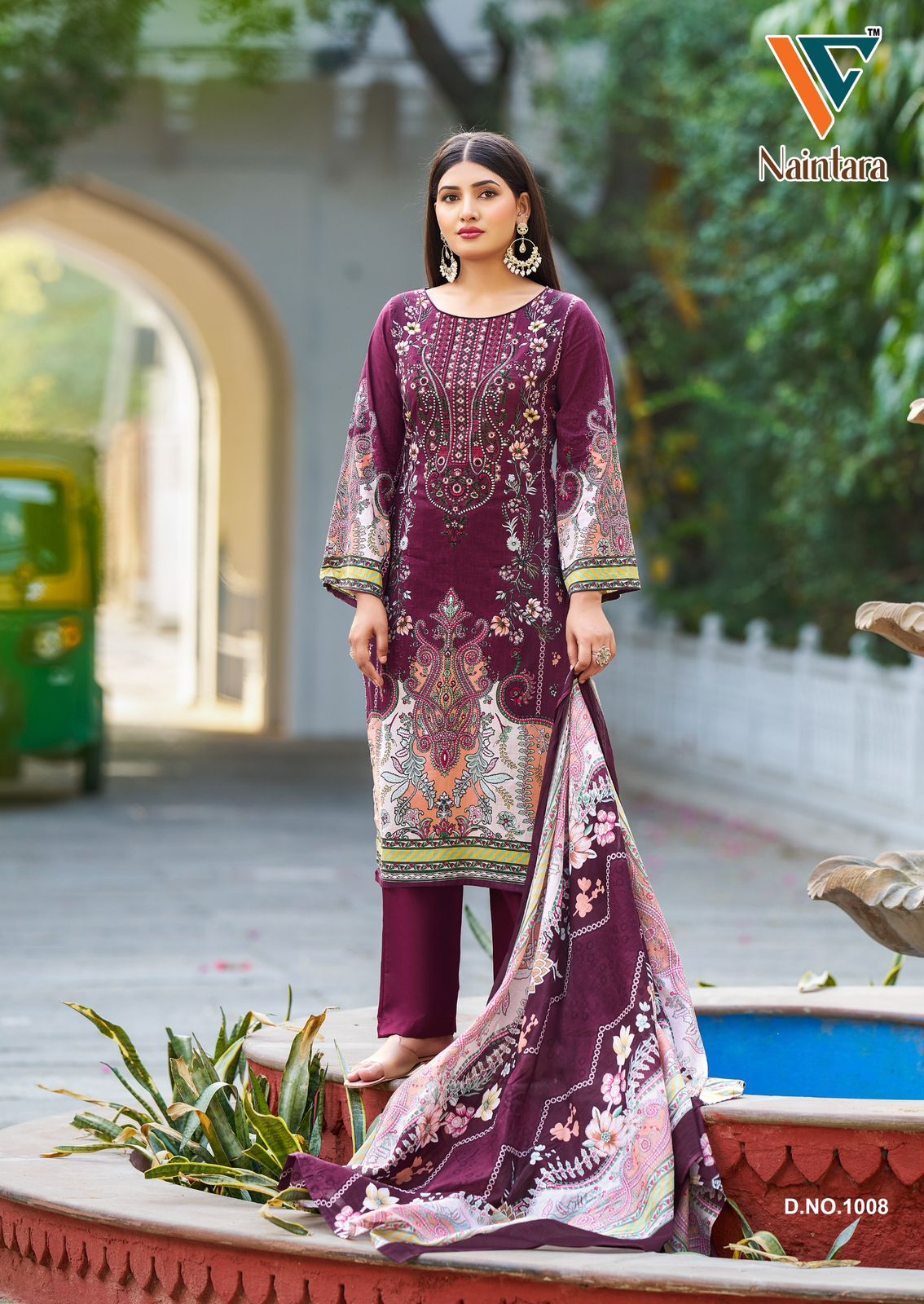 VANDANA CREATION NAINTARA WHOLESALE PURE CAMBRIC COTTON PRINT WITH WORK PAKISTANI STYLE SUITS