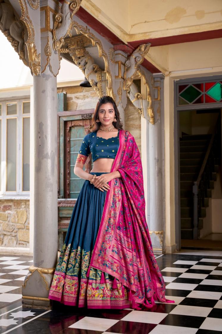 LNB 1245 GORGEOUS UNSTITCH LEHENGA WITH UNSTITCH BLOUSE