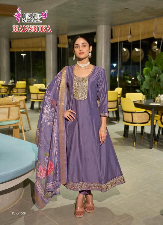 HANSIKA VOL 1 BY MYSTIC 9 GADHVAL FULLY STITCH FASHIONABLE SUIT FOR WOMENS