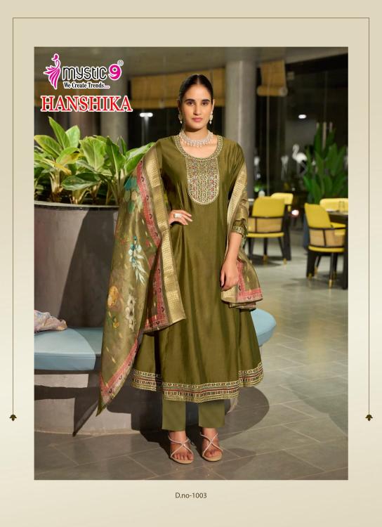 HANSIKA VOL 1 BY MYSTIC 9 GADHVAL FULLY STITCH FASHIONABLE SUIT FOR WOMENS