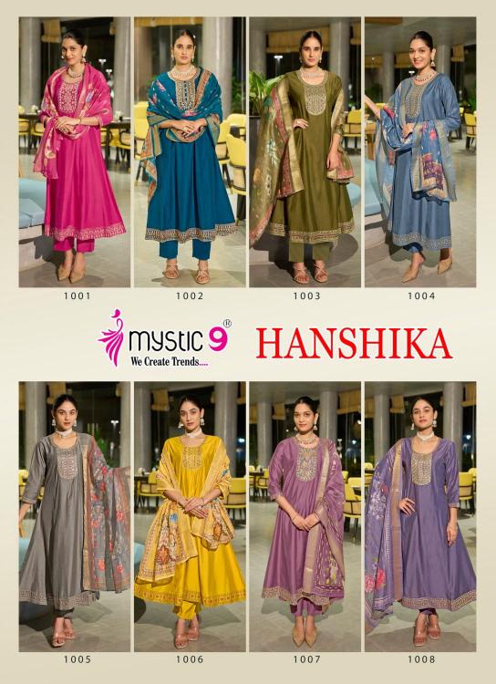 HANSIKA VOL 1 BY MYSTIC 9 GADHVAL FULLY STITCH FASHIONABLE SUIT FOR WOMENS