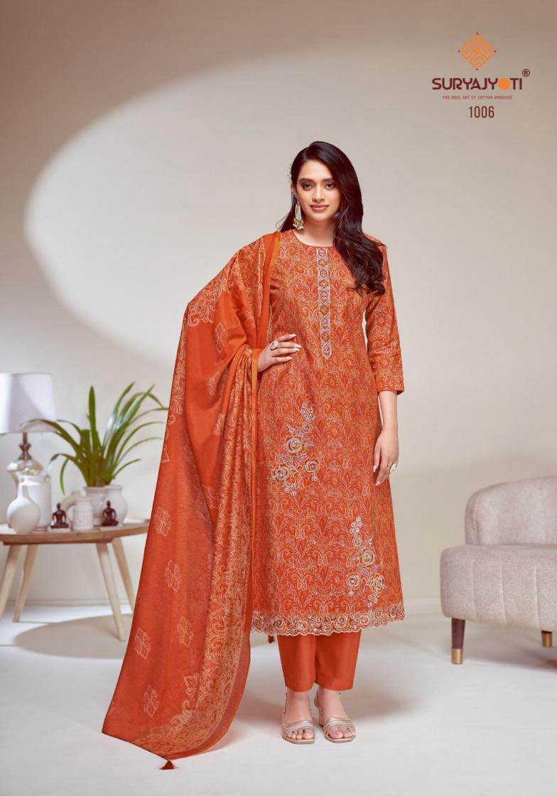 KAVITA VOL 1 BY SURYAJYOTI MODAL DISCHARGE PRINT PRETTY LOOK DRESS MATERIAL