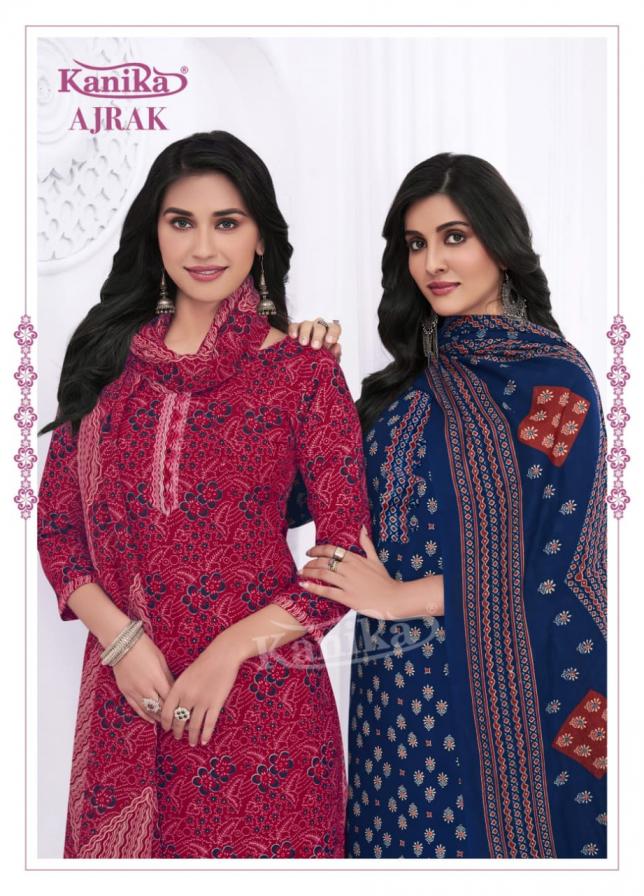 KAVYA KANIKA AJRAK VOL 1 READYMADE DAILY WEAR AJRAK PRINTED 3PCS DRESS