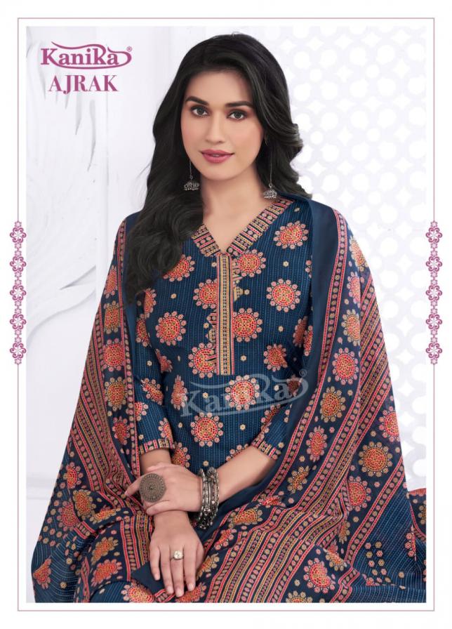 KAVYA KANIKA AJRAK VOL 1 READYMADE DAILY WEAR AJRAK PRINTED 3PCS DRESS