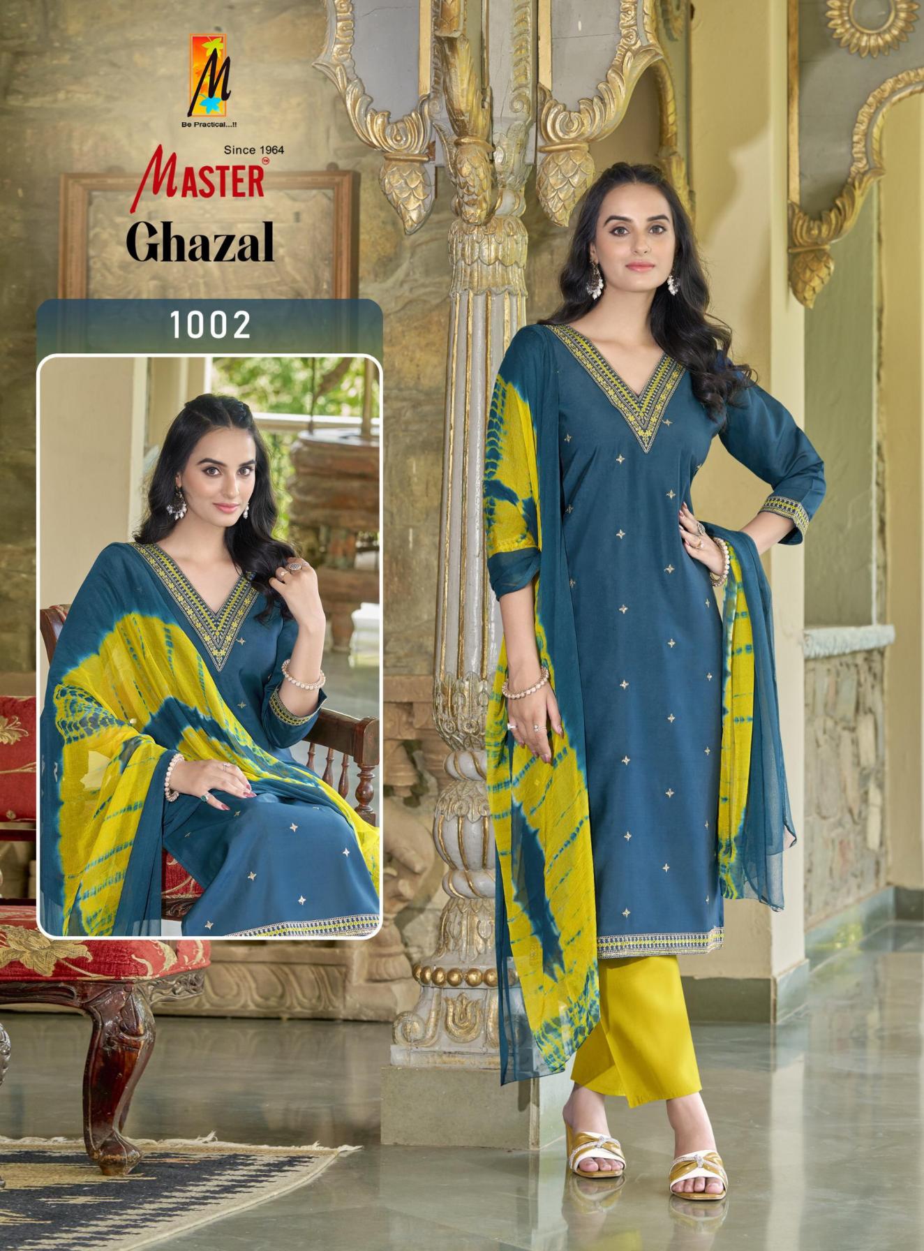 MASTER LAUNCH GHAZAL ROMAN SILK READYMADE CASUAL SALWAR SUIT ONLINE