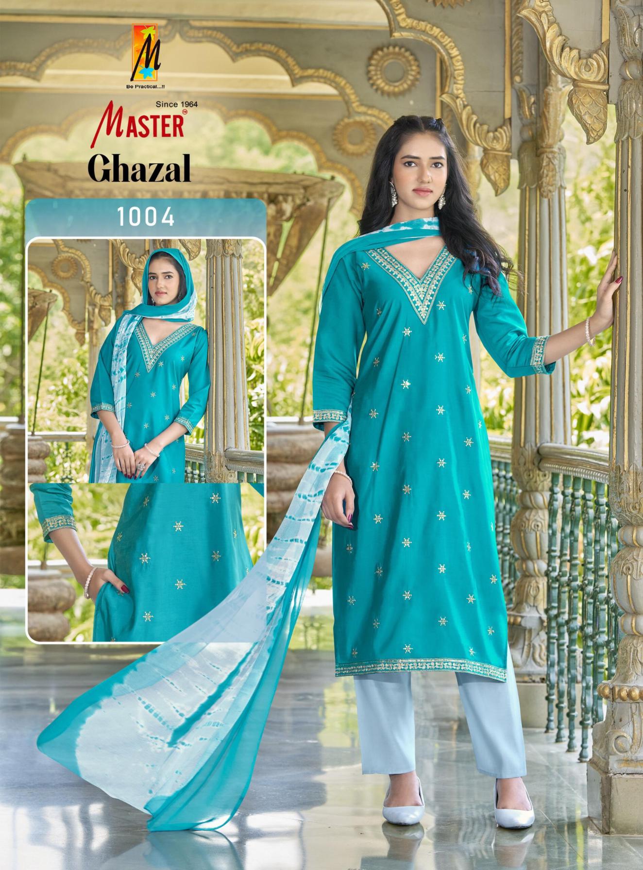 MASTER LAUNCH GHAZAL ROMAN SILK READYMADE CASUAL SALWAR SUIT ONLINE