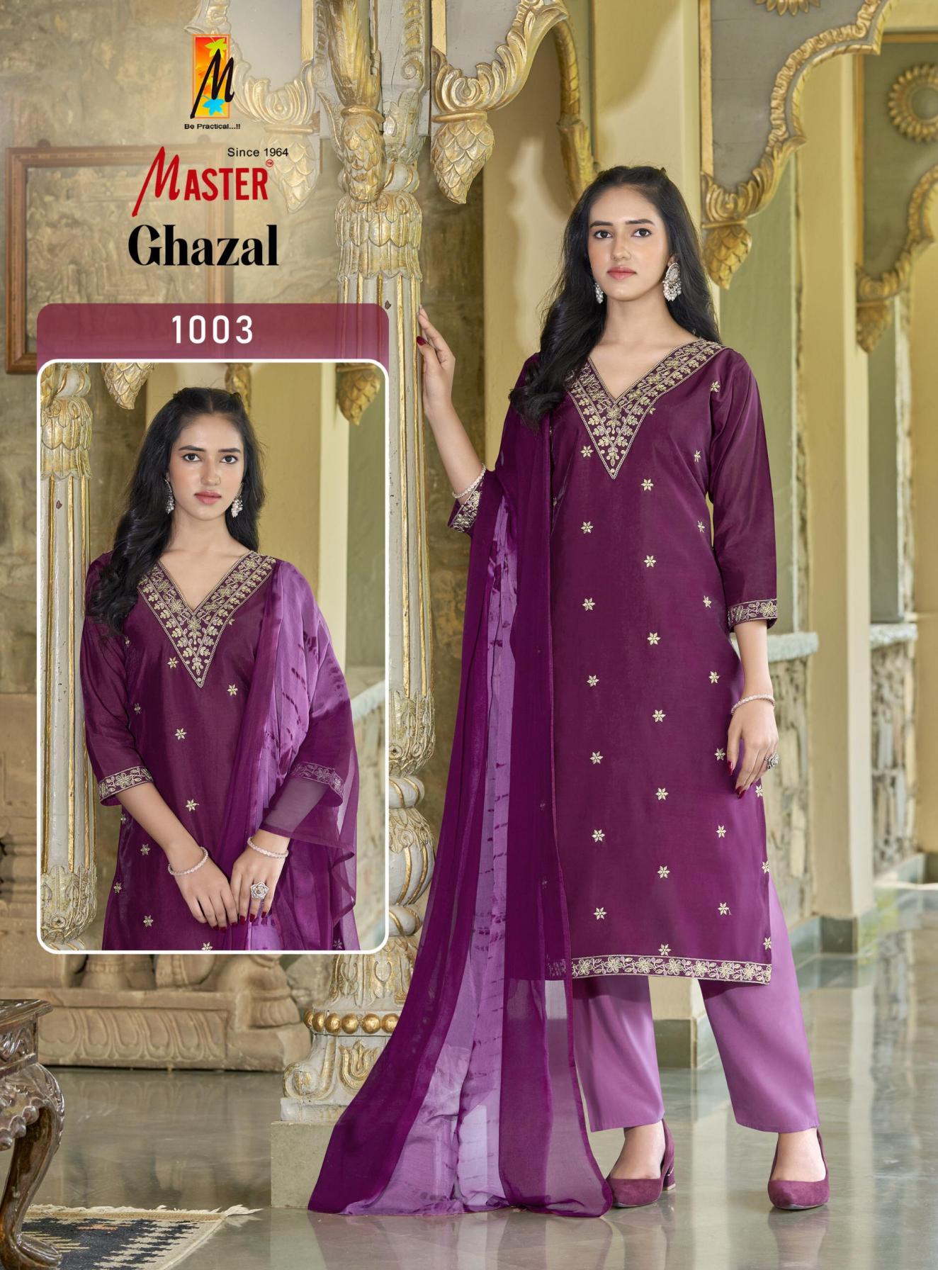 MASTER LAUNCH GHAZAL ROMAN SILK READYMADE CASUAL SALWAR SUIT ONLINE