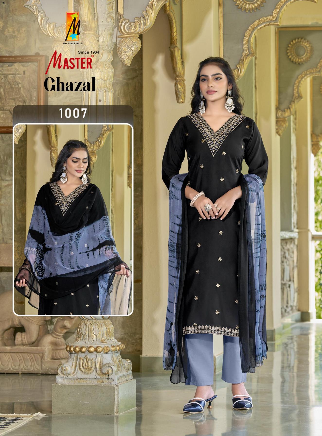 MASTER LAUNCH GHAZAL ROMAN SILK READYMADE CASUAL SALWAR SUIT ONLINE