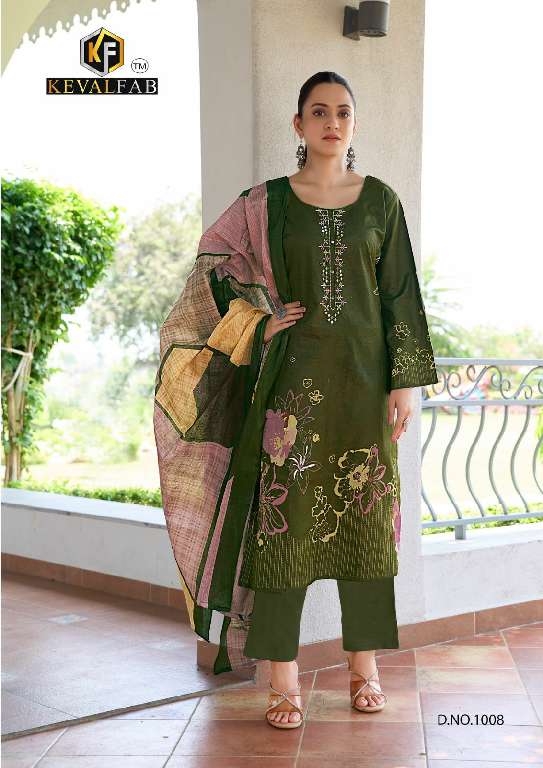 KEVAL FAB AALAYA VOL-1 WHOLESALE HEAVY LUXURY COTTON PRINT WITH MIRROR WORK STYLISH PAKISTANI SUITS