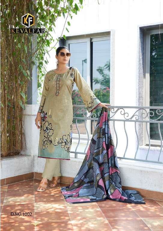 KEVAL FAB AALAYA VOL-1 WHOLESALE HEAVY LUXURY COTTON PRINT WITH MIRROR WORK STYLISH PAKISTANI SUITS