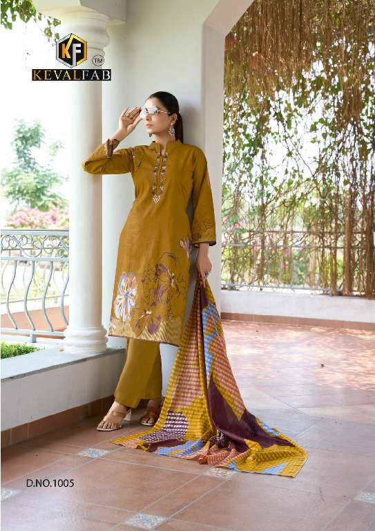 KEVAL FAB AALAYA VOL-1 WHOLESALE HEAVY LUXURY COTTON PRINT WITH MIRROR WORK STYLISH PAKISTANI SUITS