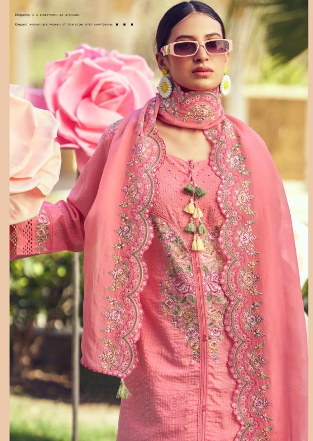 PRM INDIA EDEN ROSE COTTON READYMADE EXCLUSIVE DESIGN FULL STITCH 3PCS DRESS