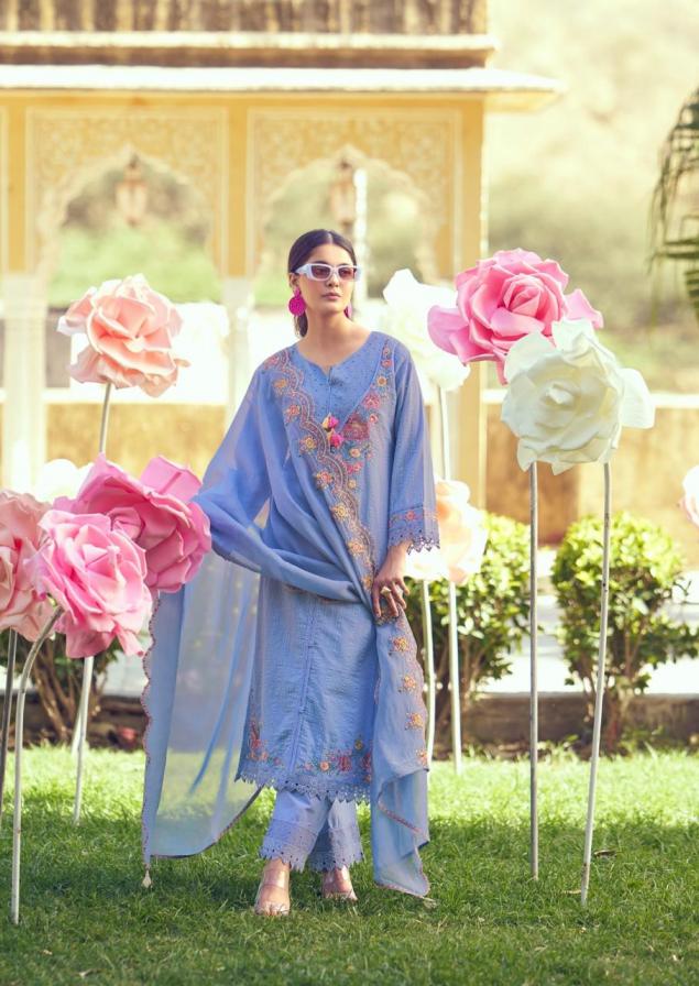PRM INDIA EDEN ROSE COTTON READYMADE EXCLUSIVE DESIGN FULL STITCH 3PCS DRESS