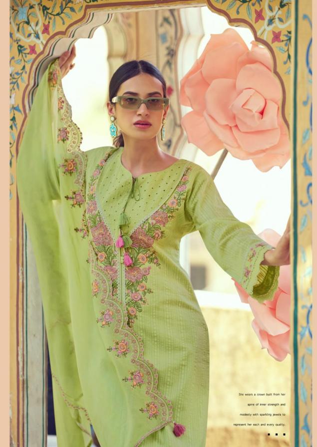 PRM INDIA EDEN ROSE COTTON READYMADE EXCLUSIVE DESIGN FULL STITCH 3PCS DRESS