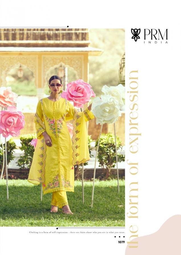 PRM INDIA EDEN ROSE COTTON READYMADE EXCLUSIVE DESIGN FULL STITCH 3PCS DRESS