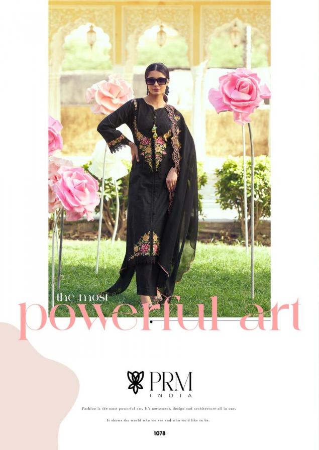 PRM INDIA EDEN ROSE COTTON READYMADE EXCLUSIVE DESIGN FULL STITCH 3PCS DRESS