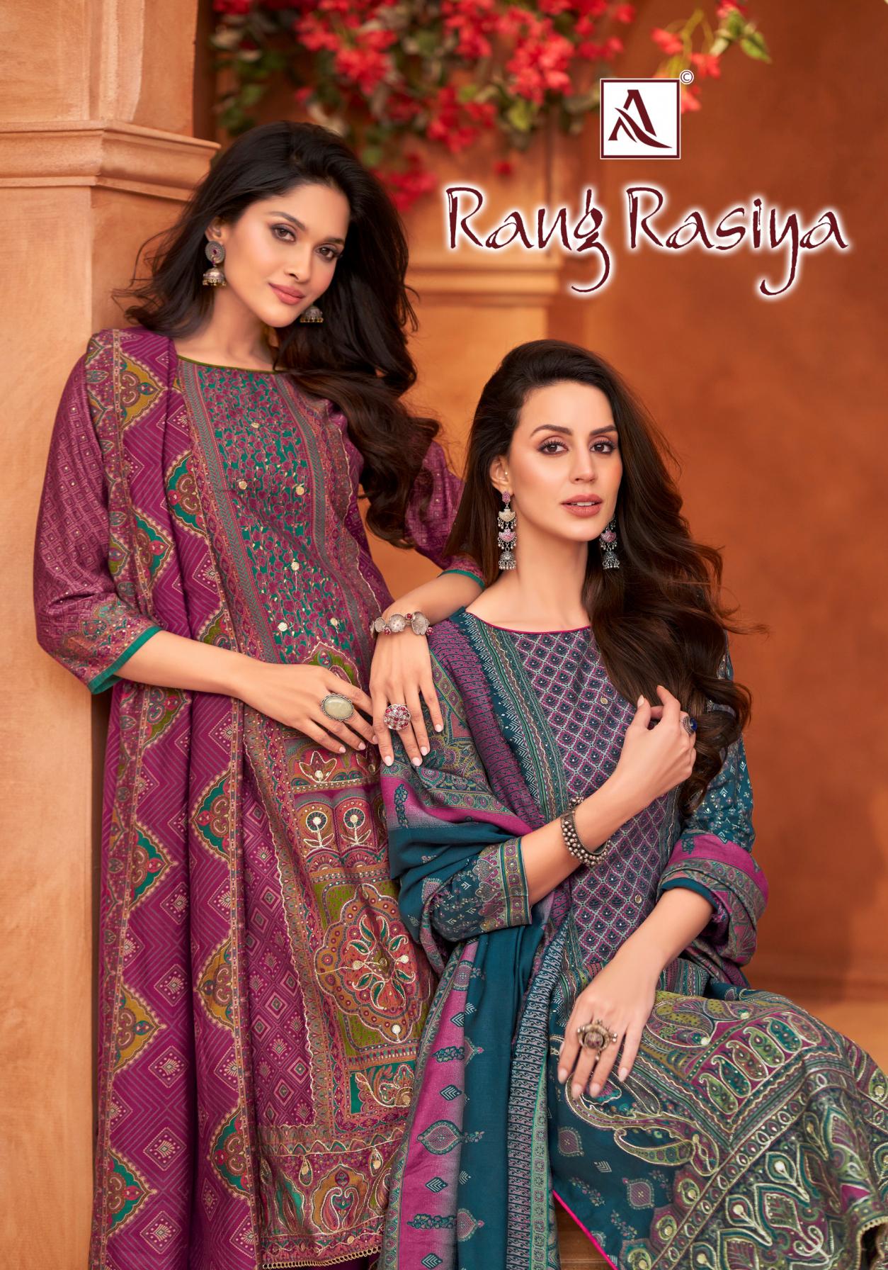 RANG RASIYA VOL 2 BY ALOK MUDAAL DISCHARGE PRINT PAKISTANI DRESS MATERIALS