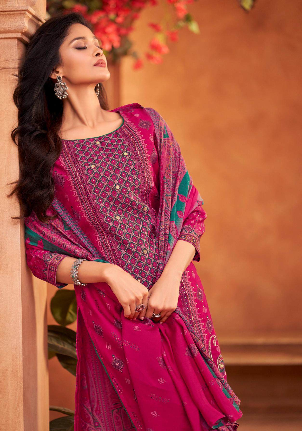 RANG RASIYA VOL 2 BY ALOK MUDAAL DISCHARGE PRINT PAKISTANI DRESS MATERIALS