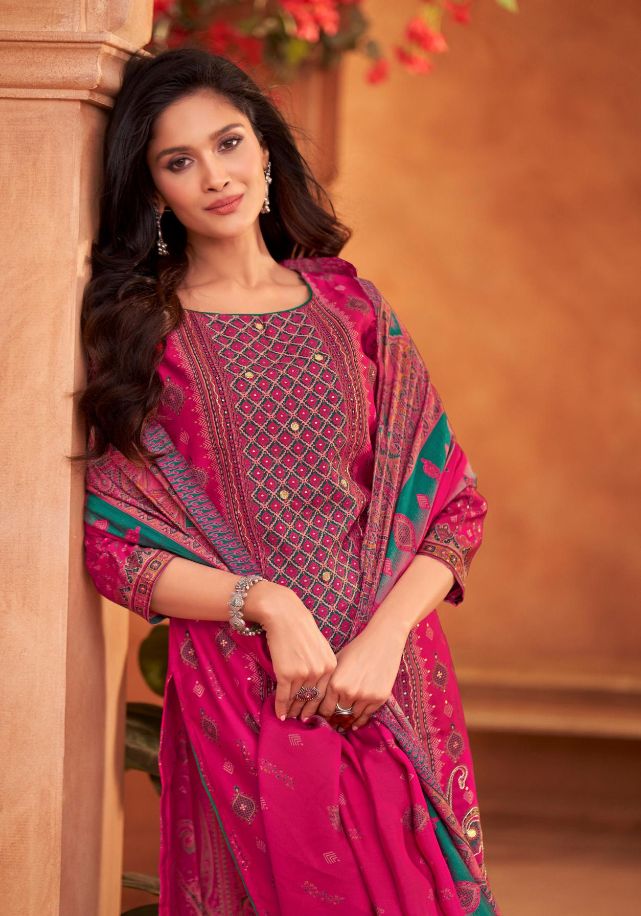 RANG RASIYA VOL 2 BY ALOK MUDAAL DISCHARGE PRINT PAKISTANI DRESS MATERIALS