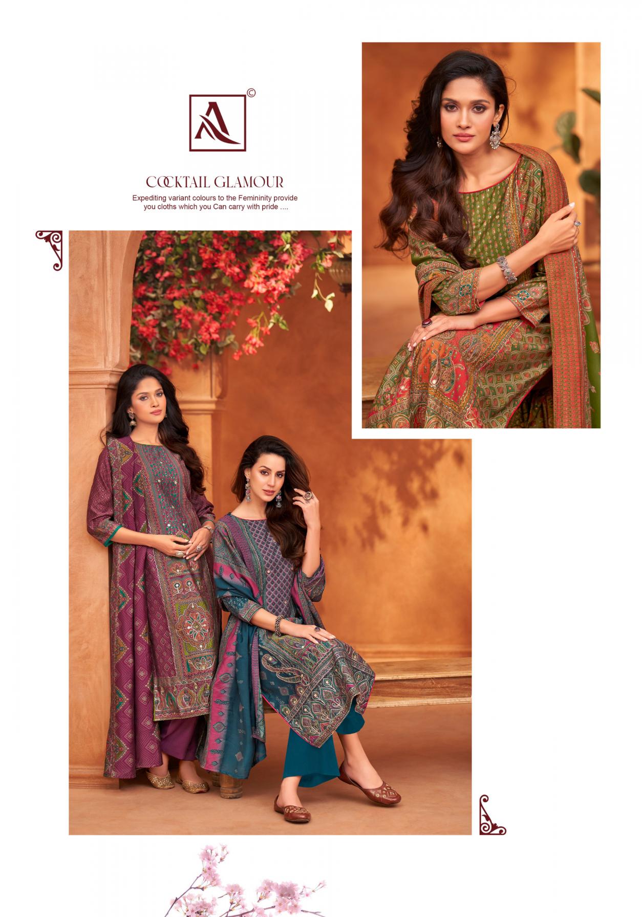 RANG RASIYA VOL 2 BY ALOK MUDAAL DISCHARGE PRINT PAKISTANI DRESS MATERIALS