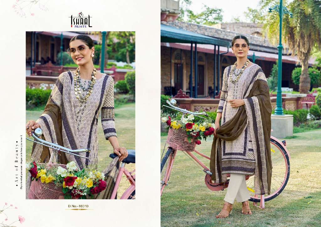 ISHAAL EMBROIDERED VOL 16 BY ISHAAL PRINTS LAWN HIT DESIGN PAKISTANI MATERIAL