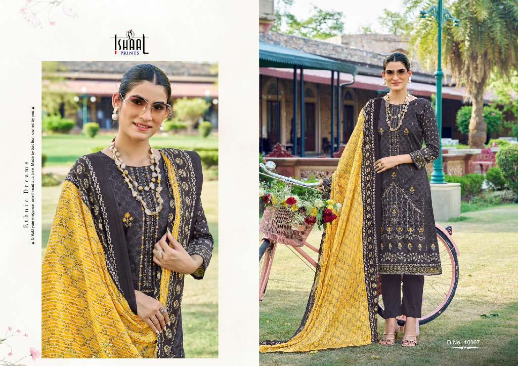 ISHAAL EMBROIDERED VOL 16 BY ISHAAL PRINTS LAWN HIT DESIGN PAKISTANI MATERIAL