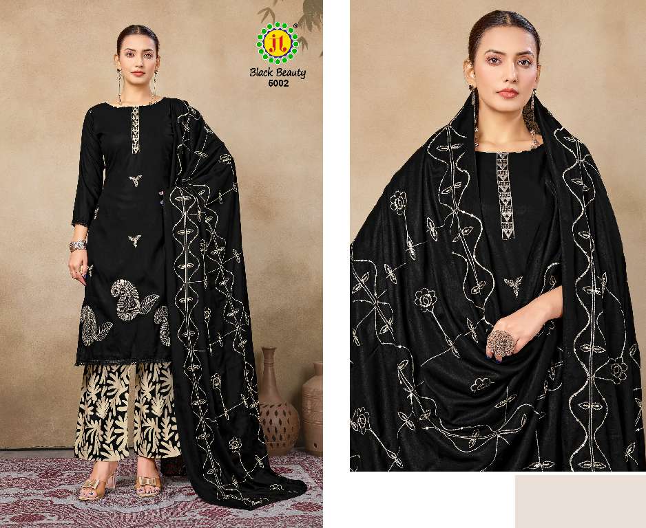 JT LAUNCH BLACK BEAUTY VOL-5 WHOLESALE RAYON WITH MIRROR EMBROIDERY STYLISH DRESS MATERIAL