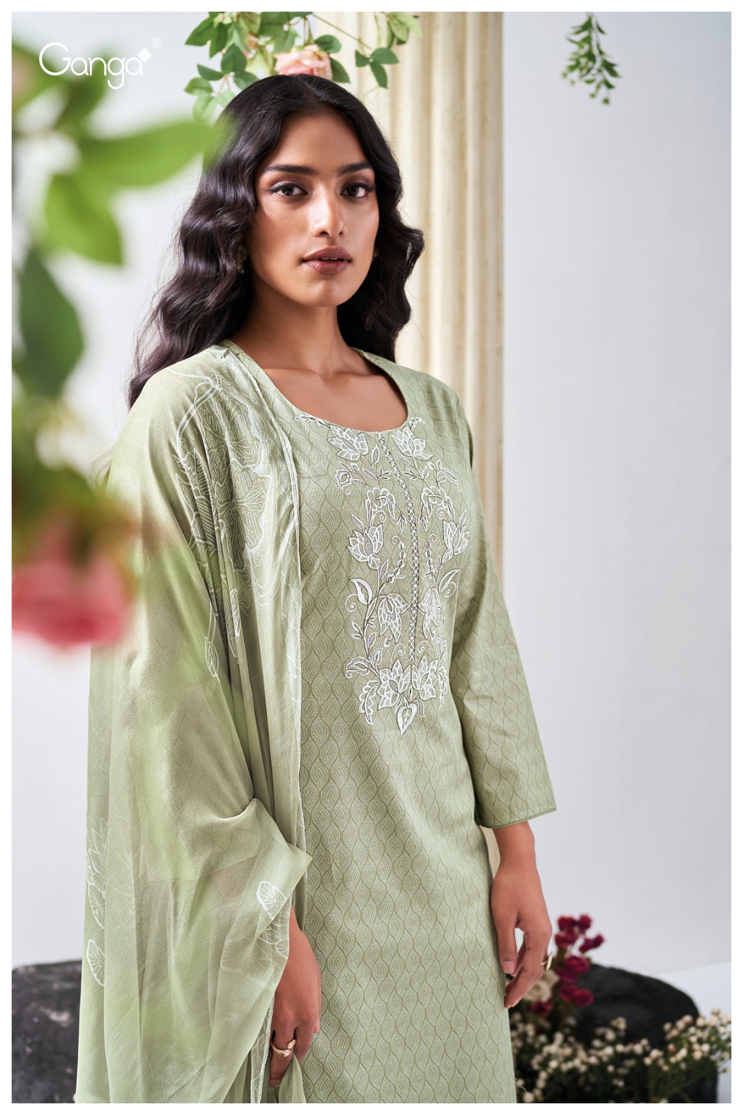 GANGA NAGMA S3647 WHOLESALE COTTON PRINTED WITH EMBROIDERY FANCY SALWAR SUITS