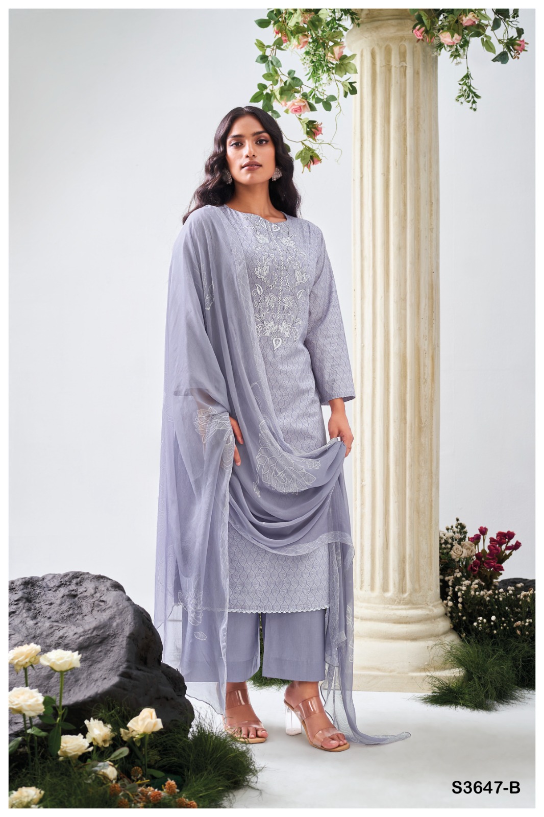 GANGA NAGMA S3647 WHOLESALE COTTON PRINTED WITH EMBROIDERY FANCY SALWAR SUITS